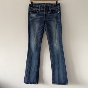 American Eagle Jeans Size 8 Long Kick‎ Boot Festival Cowgirl Rodeo Western